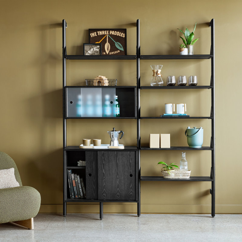 Branch-2 Multi Storage Unit with Shelves, Black