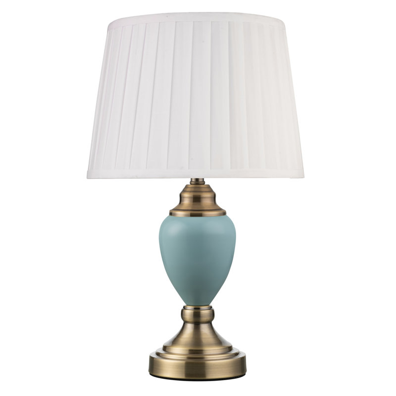 Southall Metal Table Lamp, Blue Base/Ivory Shade