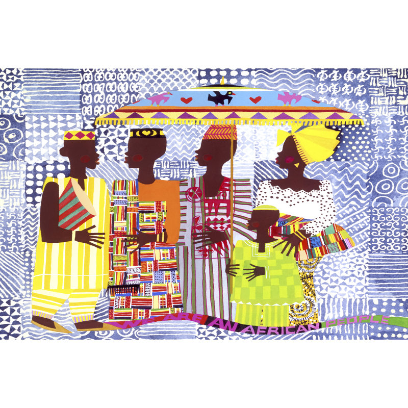 We Are African People by Varnette Honeywood - Painting on Canvas, 51cm H x 76cm W, Wrapped Canvas