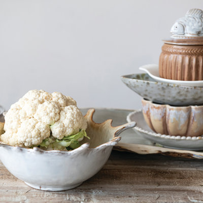 Stoneware Sunburst Artisan Bowl with Reactive Glaze