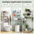 Ebern Designs Over the Toilet Storage 3-Tier Freestanding Bathroom Organizer Shelf w/ 2 Hanging Hook-1802794023