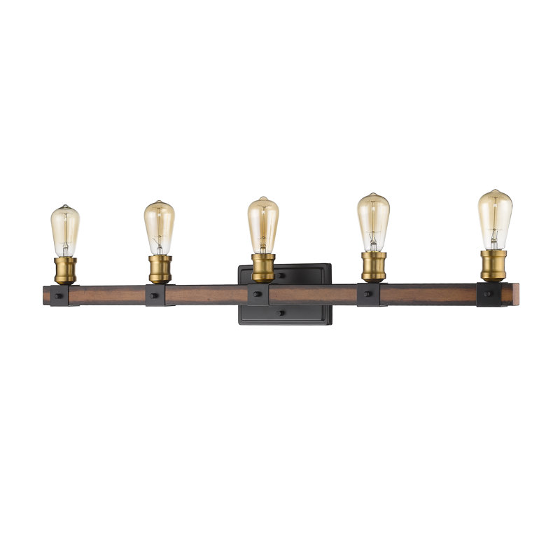Charles Dimmable Vanity Light, Rustic Mahogany, 5