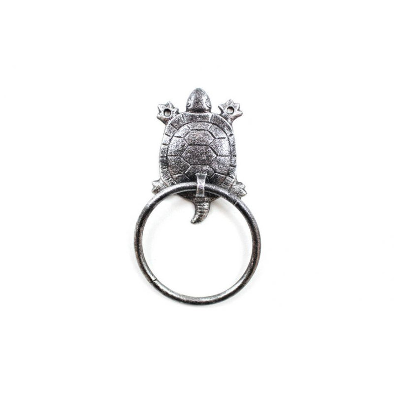 Anneau à serviettes en fer moulé, Argent