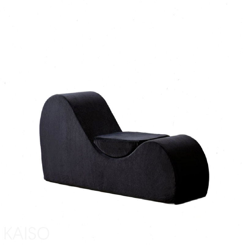 Fauteuil à billes ergonomique en mousse à haute densité pour la détente - noir, Black Polyurethane
