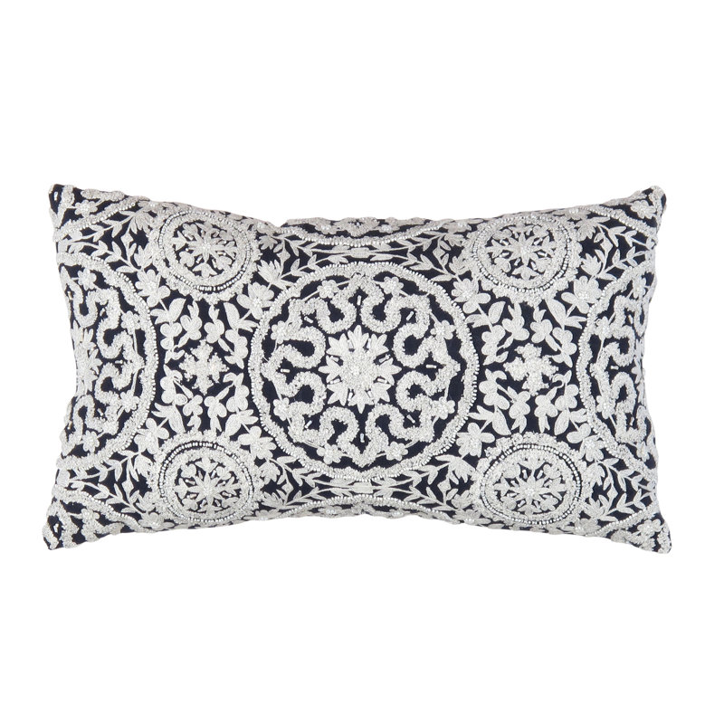 Naples Cotton Blend Lumbar Rectangular Pillow Cover & Insert