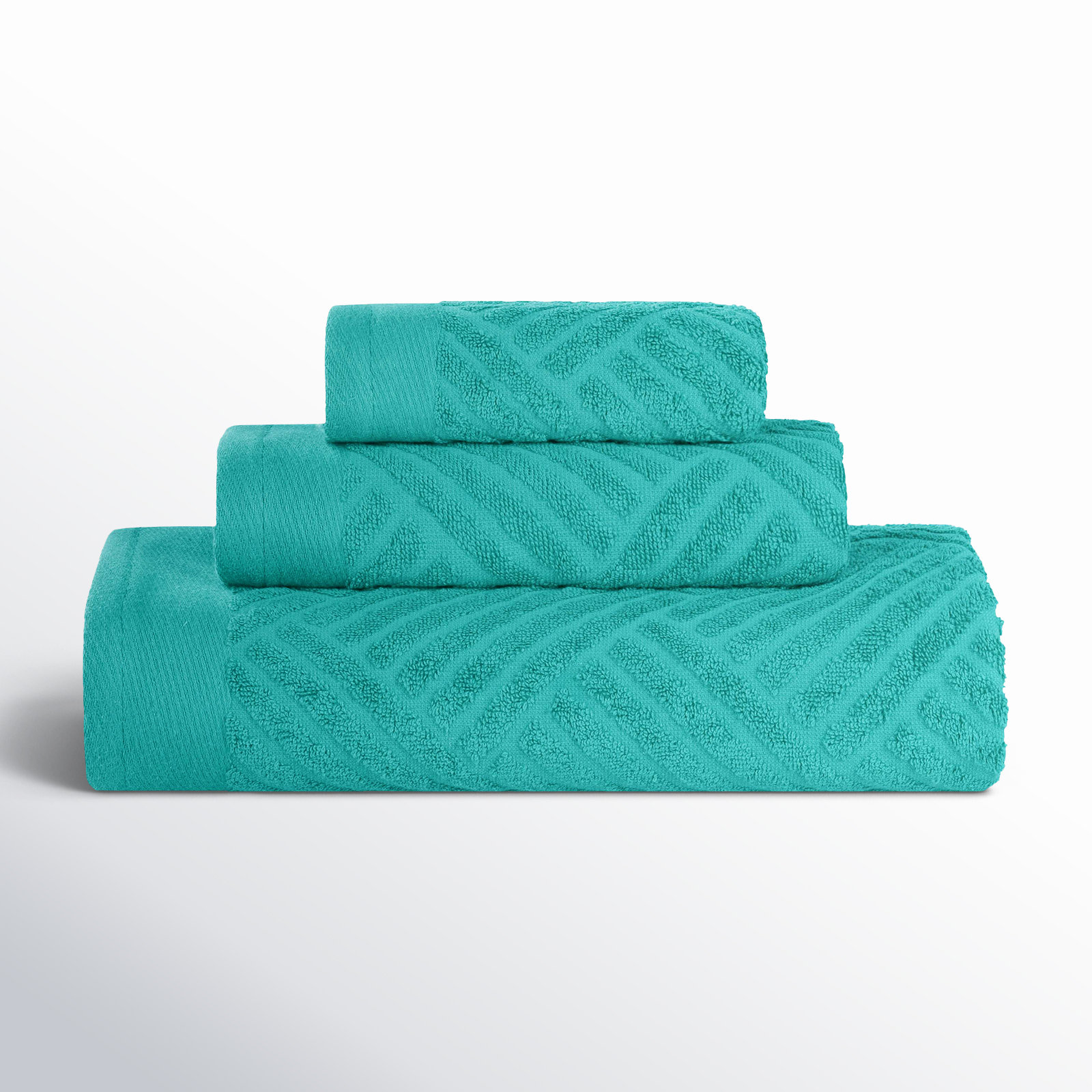 Ocilla 3-Piece Egyptian Cotton Towel Set, Turquoise