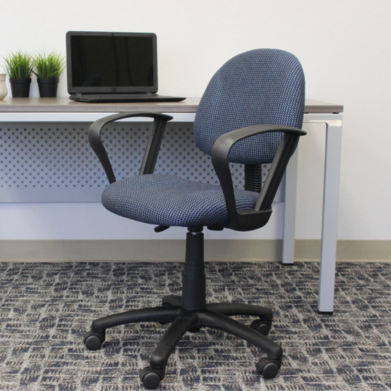 Task Chair, Blue Twill, Loop Arms
