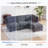 92" Modular Sectional Sofa with Storage & Removable Covers, L-Shaped Convertible 4-Seater Couch with Movable Ottoman, Modern Sleeper-Ready Sectional-226305183