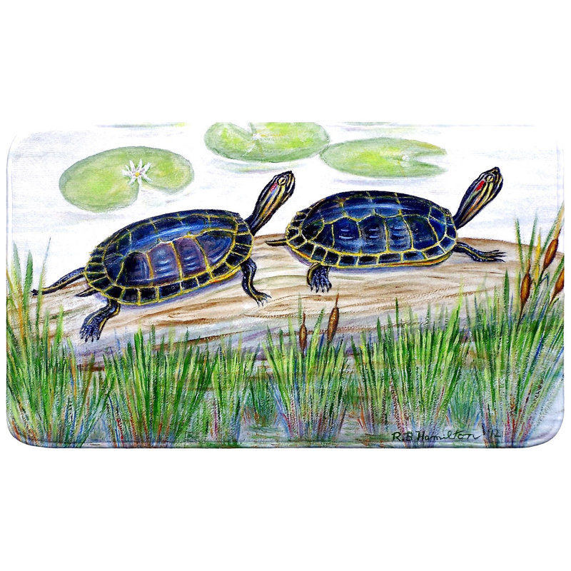 Tapis de bain Deux tortues, L 30 po x l 18 po
