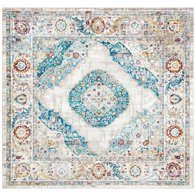 Stackpole Performance Oriental Rug, Square 6'5"