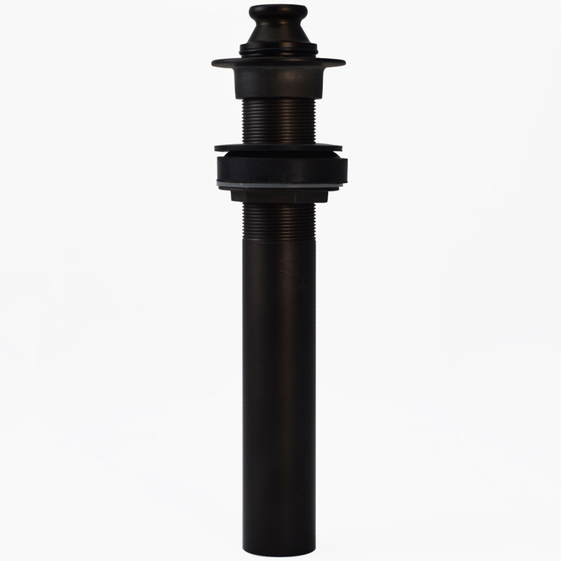 Drain de robinet de salle de bain Lift & Turn sans trous de trop-plein - Exposed, Noir mat