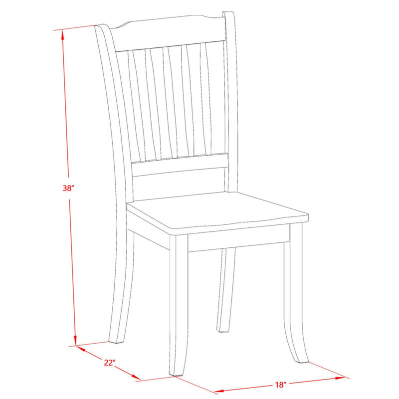 L'ensemble 5 pièces de table et chaises de cuisine comprend une table de salle à manger rectangulaire avec Dropleaf et 4 chaises, acajou