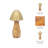 Mushroom Figurine Mango Wood and Aluminum Modern Sculptural Accent 8" Gold Metallic Finish for Home Office Living Room Bedroom Decor