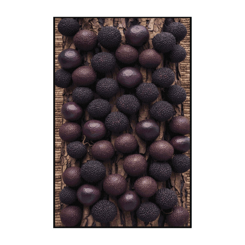 Washable Jabuticaba Fruits Area Rug, Rectangle 2' x 3'