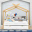 Lit maison en bois 2 tiroirs avec tablettes-1700995460