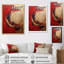 Fusion de l'or rouge - Spirale abstraite, impressions sur toile-95869693-95869696