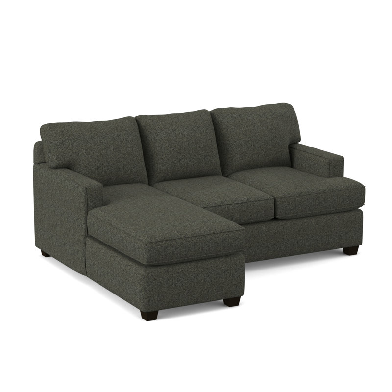 Canapé modulaire réversible avec repose-pieds de 80,5 po de largeur, Hybride, Gris anthracite Dorset