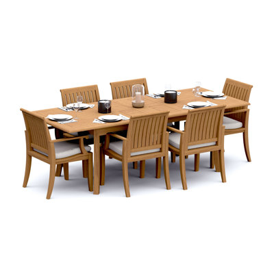 Lagos Teak Wood Patio Dining Set with