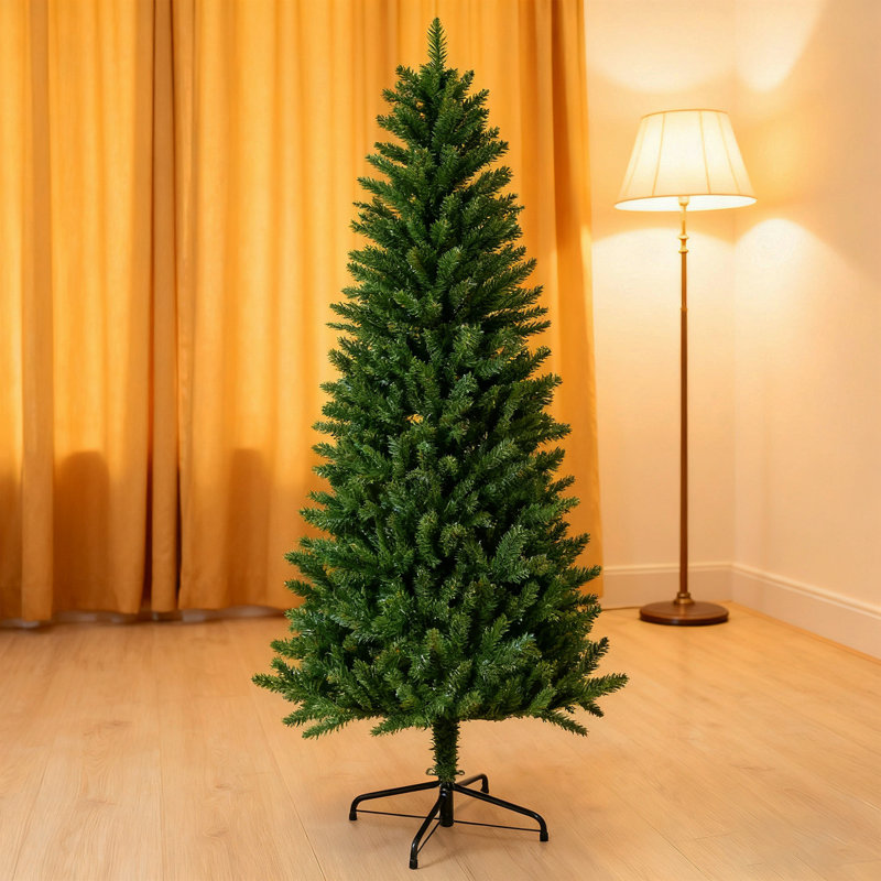 L'arbre de Noël 5 pi avec crayon classique est un arbre de Noël classique en forme de crayon de 60 pouces qui convient à la fois à l'Halloween et à Noël. Il comporte des branches denses pour des décorations de Noël réalistes