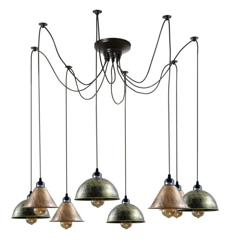 Niles 8 - Light Black Cluster Pendant