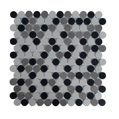 Gaia 0.9" x 0.9" Glass Penny Round Mosaic Wall & Floor Tile