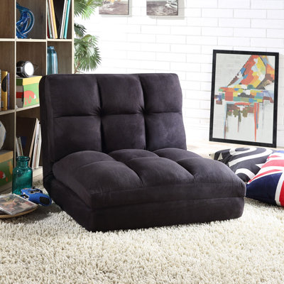 Dhalia Loungie Loungie Microsuede Modern Flip Chair For Bedroom Living Room