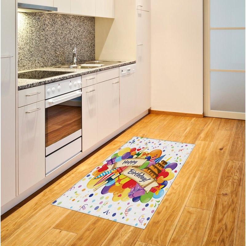 Colorful High Density Long Fiber Poly Threads Decorative Area Rug Carpet, Rectangle 4' x 5'8"