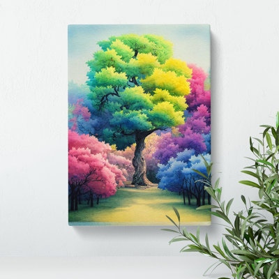 Watercolour Trees - Wrapped Canvas