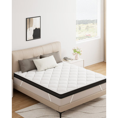 Surmatelas 3 po avec housse respirante - Confort et soutien moelleux