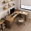 Bureaux rectangulaires en bois massif Burlywood-111032613-111032614