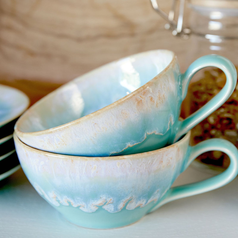 Taormina Stoneware Teacup, Blue
