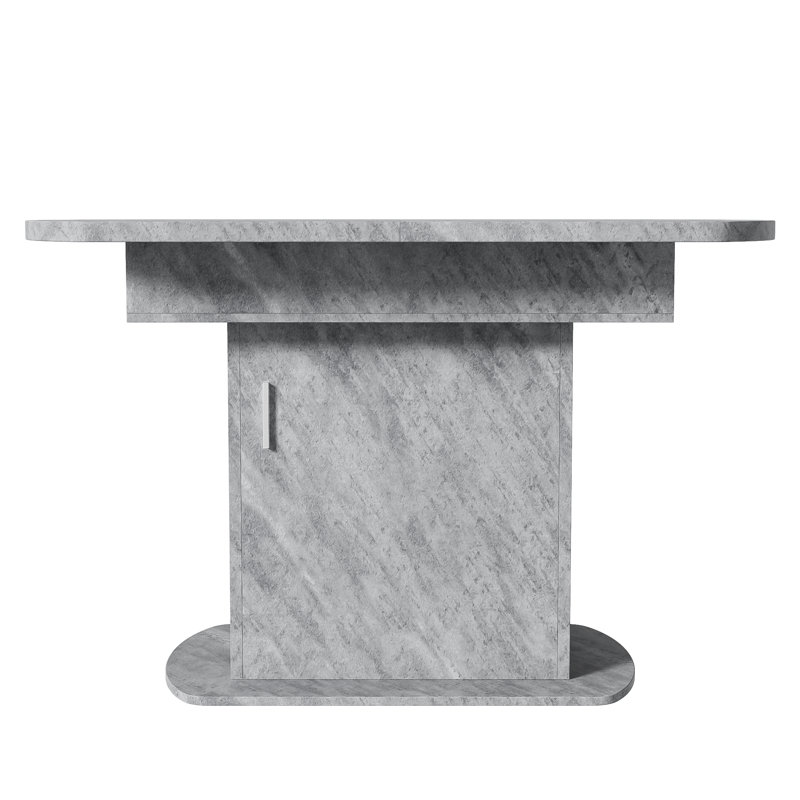 Benten Extendable Oval Dining Table, Grey