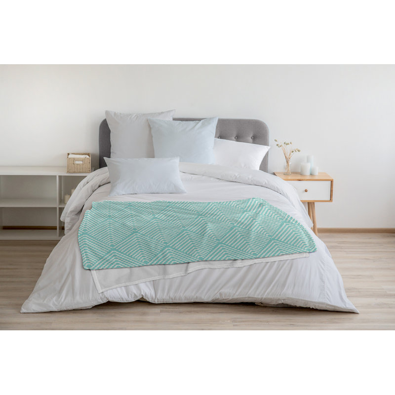 Couverture polaire Lifeflor Diamond, L 30 po x L 40 po, Bleu ondulé
