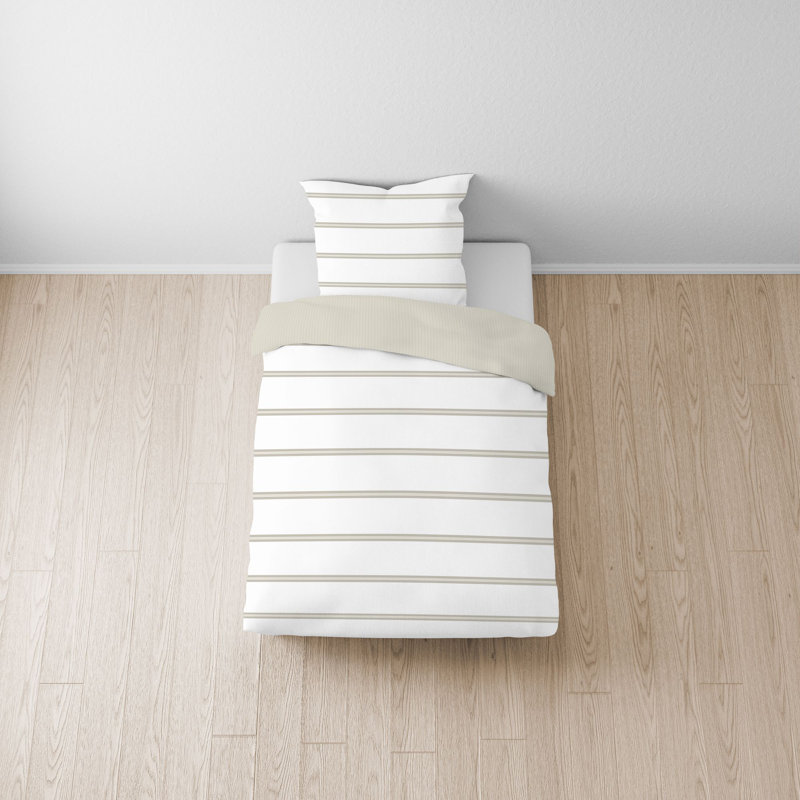 CINQUE Renforce bed linen 0041701 Rome, Queen Duvet Cover Set + 1 Pillowcase, Basalt