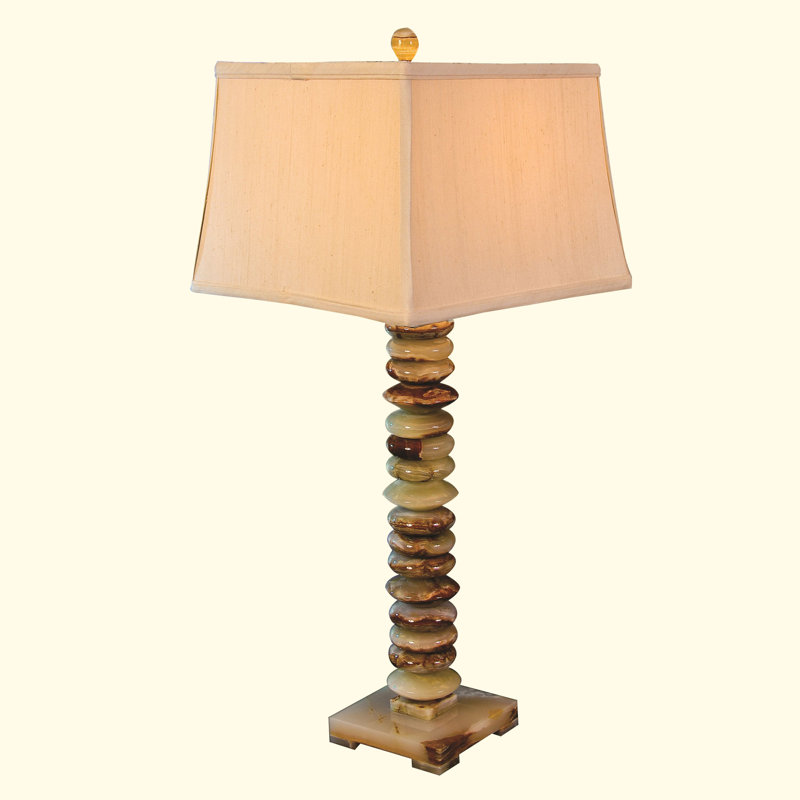 Chartreuse Marble Table Lamp