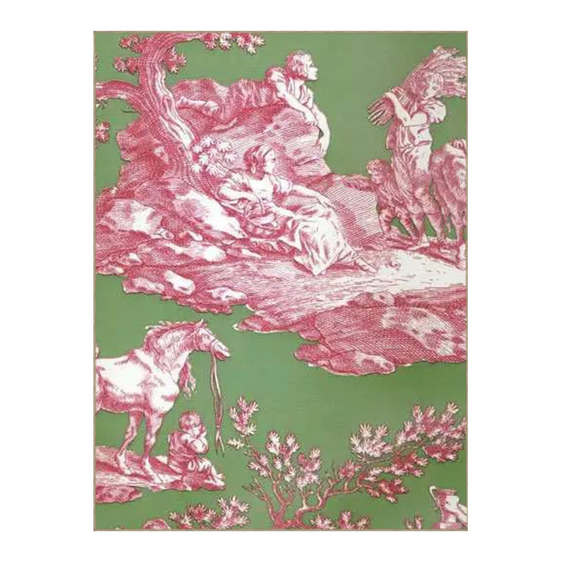 Tapis lavable décoratif à motif tissé vert, Sous-tapis rectangulaire 4 pi 7 po x 6 pi 7 po inc