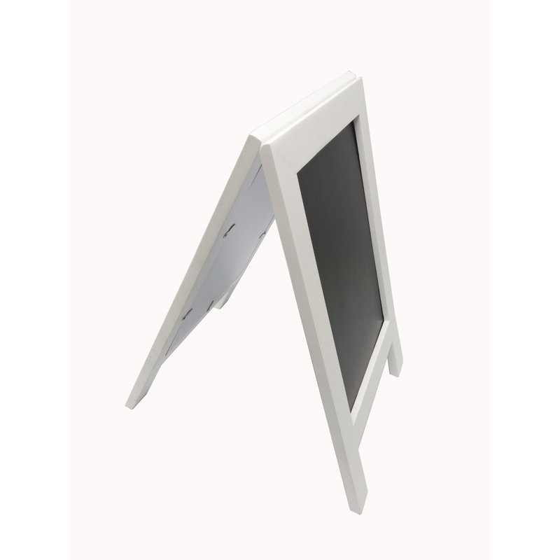 Latitude Run®® 8.3 X 11.7" Double Sided Coutertop Sign Holder A Frame Wood Chalkboard For Wedding Or Small Business White 4C4DB83AEE6746AD88E2CA689B73A0DF