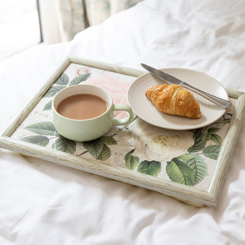 Rose Garden Wood Tray