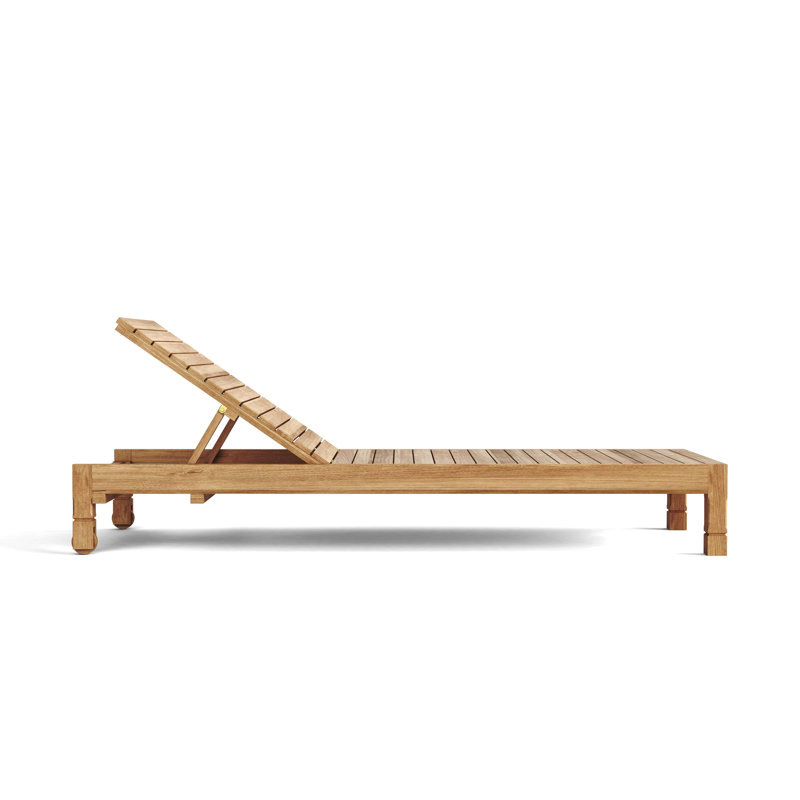 South Bay Outdoor Teak Chaise Lounge, Gray