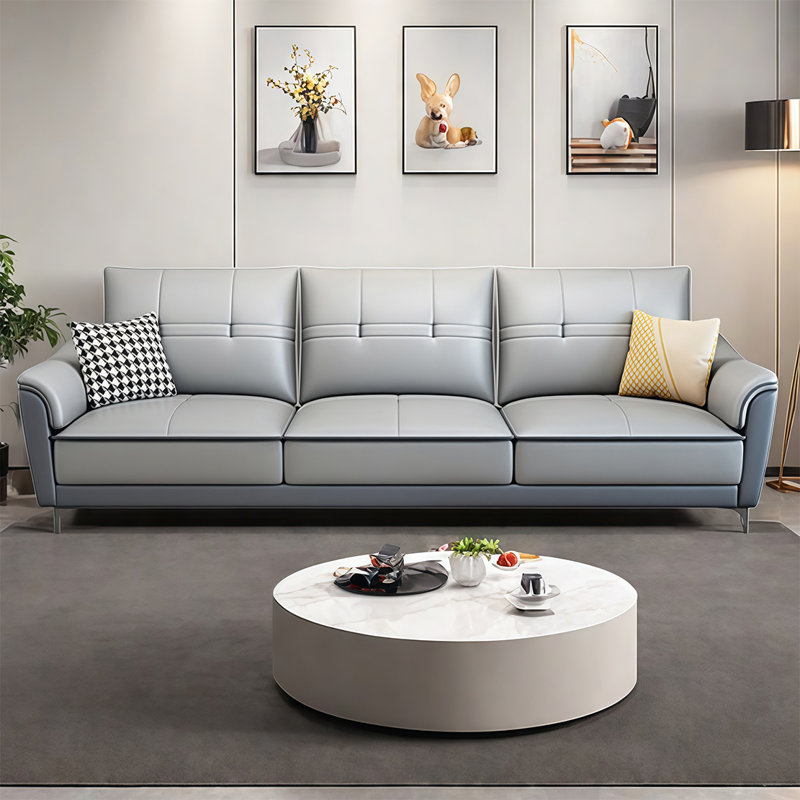 Canapé nordique minimaliste, H 32,28 po x l 70,86 po x P 33,46 po