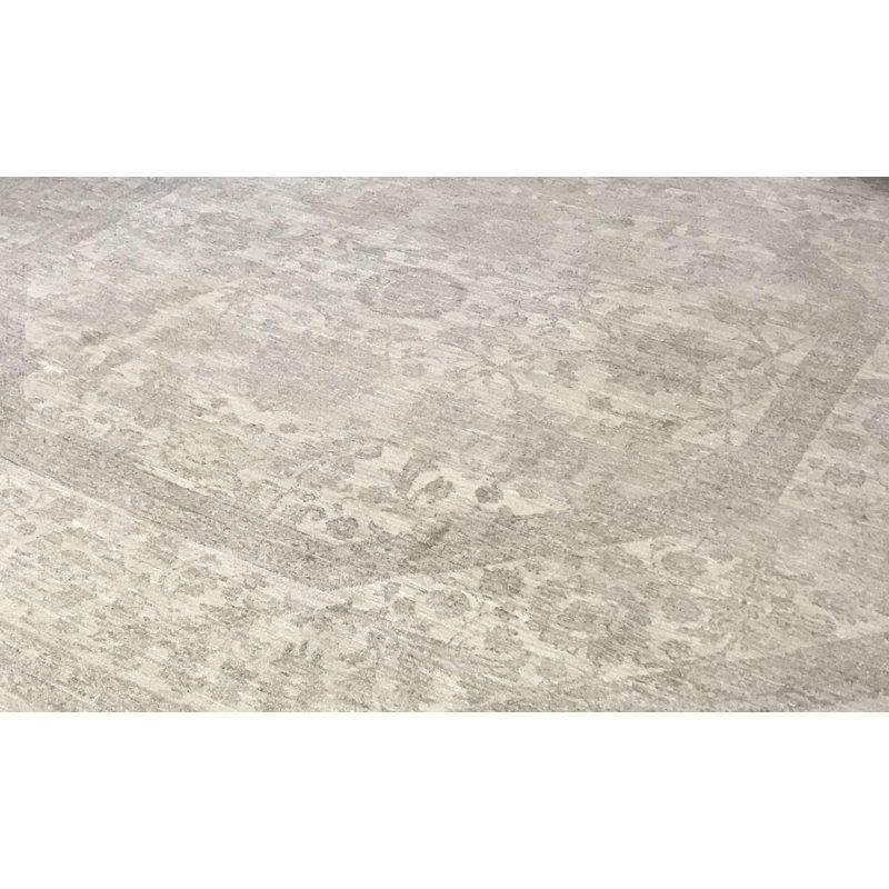 Tapis ivoire noué à la main de haute qualité