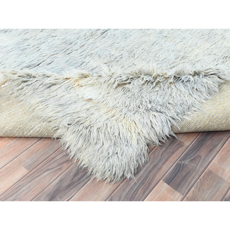 Tymiere One-of-a-Kind Rectangle 8'0" X 9'9" New Age Area Rug in Grey