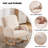 27.5-Inch Wide Rocking Chair with Solid Wood Legs and Ergonomic Lumbar Support Pillow-1390544374