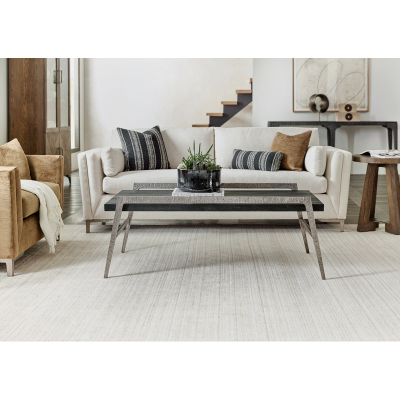 Chapman Charred Black Pine Veneer Rectangular Coffee Table