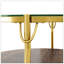 Table basse ronde moderne à 2 niveaux avec plateau en verre et base dorée pour le salon, parfaite pour les meubles élégants et fonctionnels