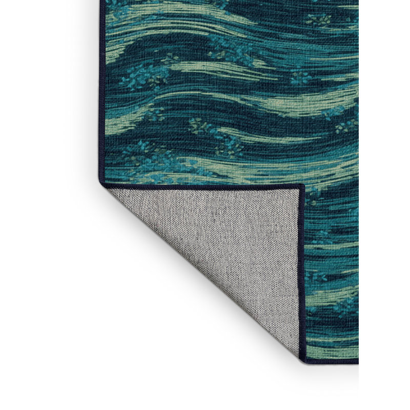  Tapis bord de mer bioluminescent lavable, Tapis de couloir 2 pi x 5 pi