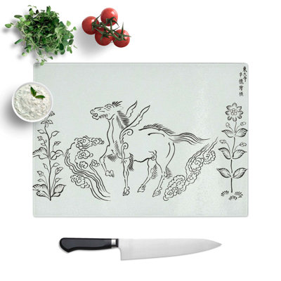 Tempered Glass Pegasus by Taguchi Tomoki Chopping Board