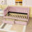 Twin Upholstered Daybed Bed with 2 Drawers, USB Ports and LED Belt-1291531221