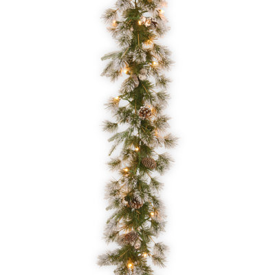 The Holiday Aisle® 9 ft. Liberty Pine Garland with Clear Lights