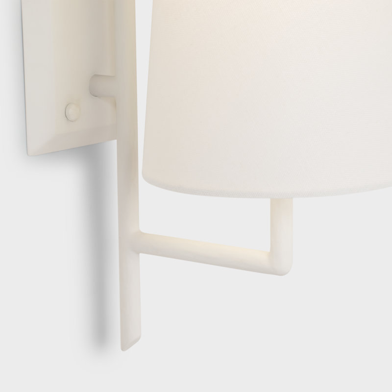 Ashton 1 - Light Armed Sconce, Plaster White